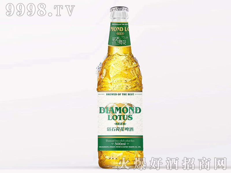 钻石荷花啤酒绿标10°P3.6%vol500ml